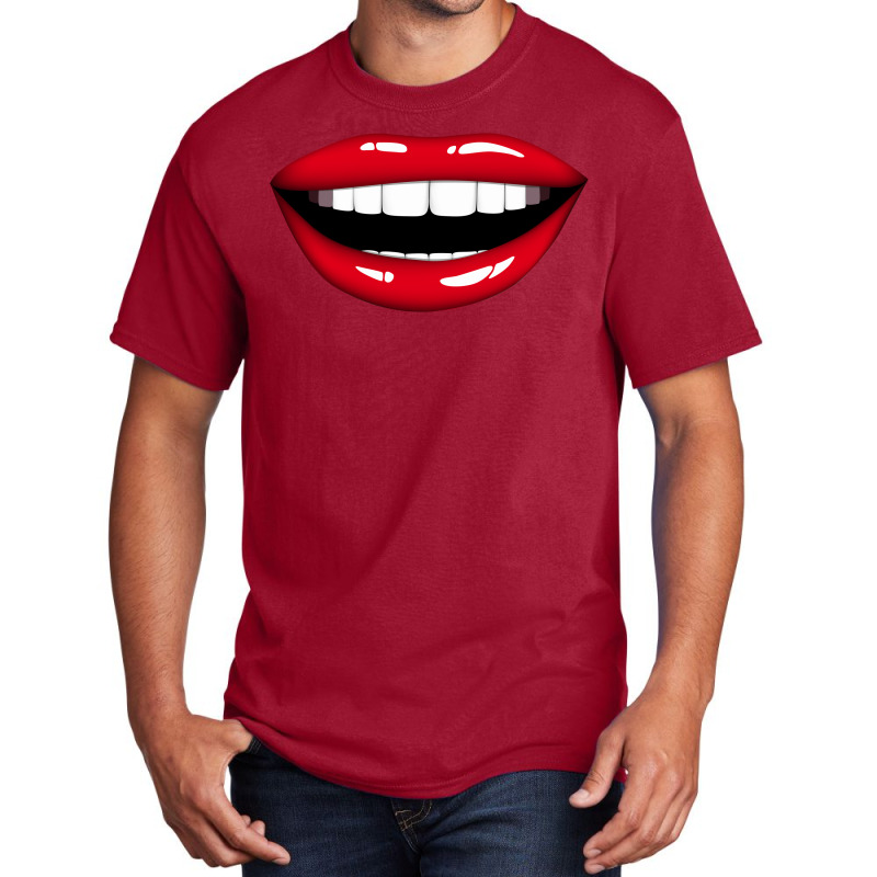 Lips Red Basic T-shirt | Artistshot