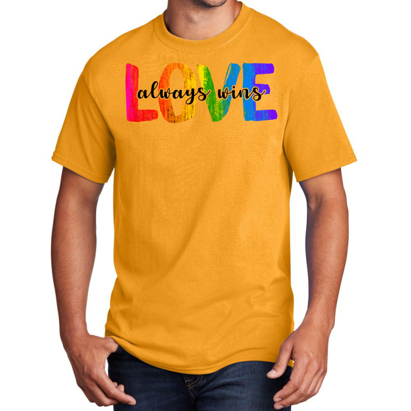 Love Always Wins For Light Basic T-shirt | Artistshot