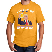 Trump Make 4th Of July Great Again Basic T-shirt | Artistshot