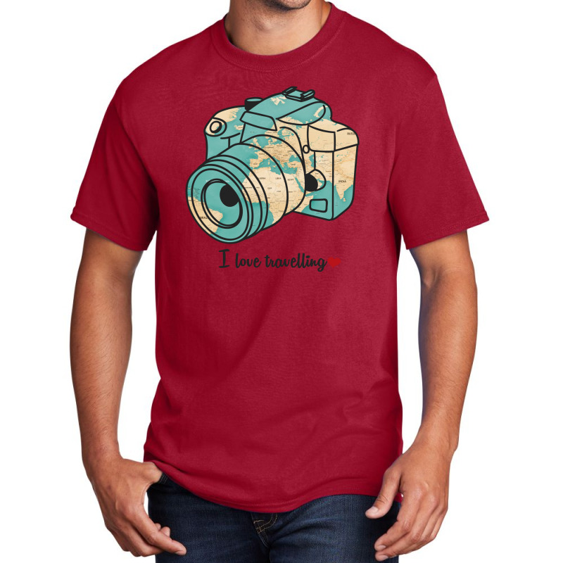 I Love Travelling For Light Basic T-shirt by autlu2024 | Artistshot