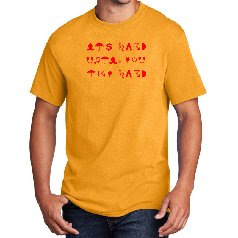 Try Hard Puzzle Text Basic T-shirt | Artistshot