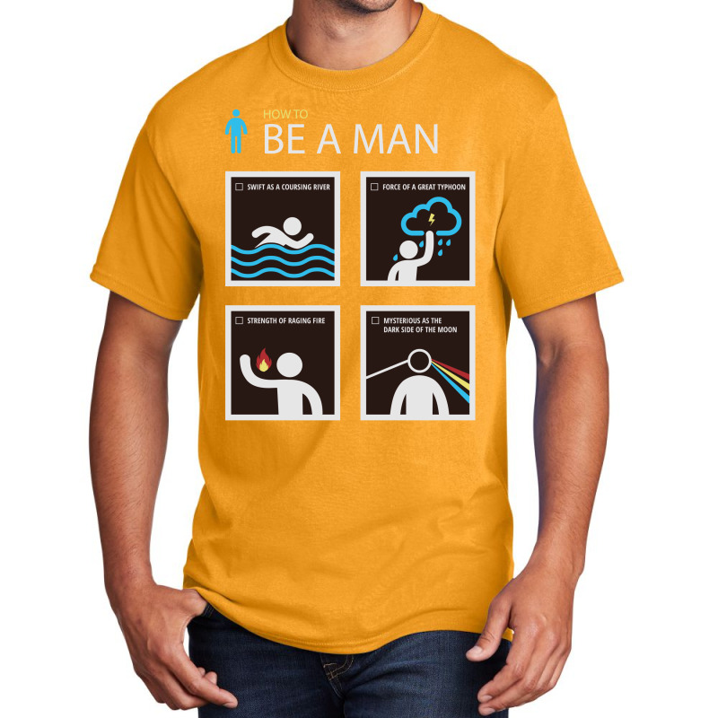 How To Be A Man V-neck Gift Tee Basic T-shirt by CarambaArt | Artistshot