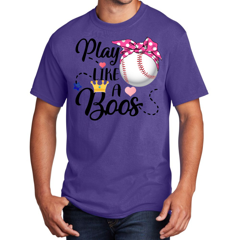 Play Like A Boss Baseball For Light Basic T-shirt by autlu2024 | Artistshot