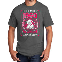 December 1960 60 Years Of Being Capricorn Basic T-shirt | Artistshot