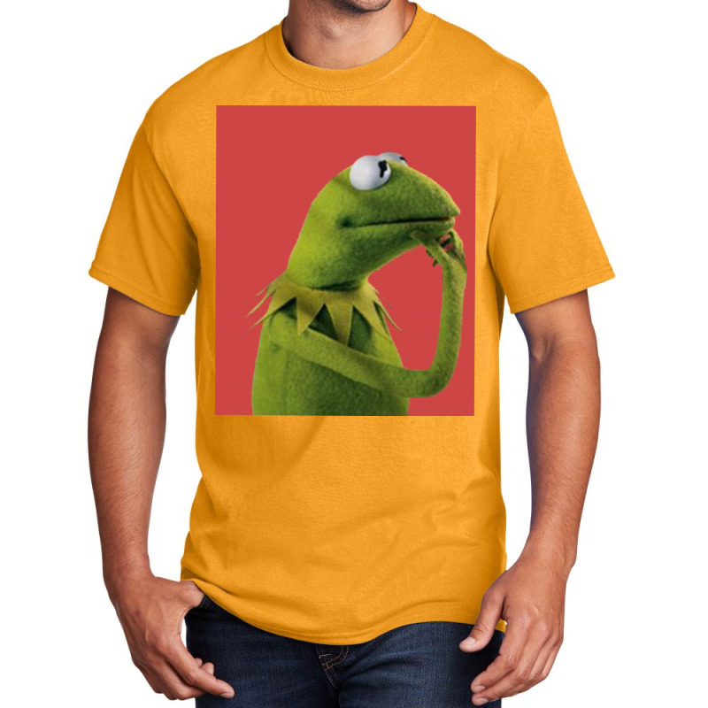 Pondering Kermit Basic T-shirt | Artistshot