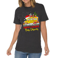 Santas Favorite School Bus Driver Christmas Lights Vintage T-shirt | Artistshot