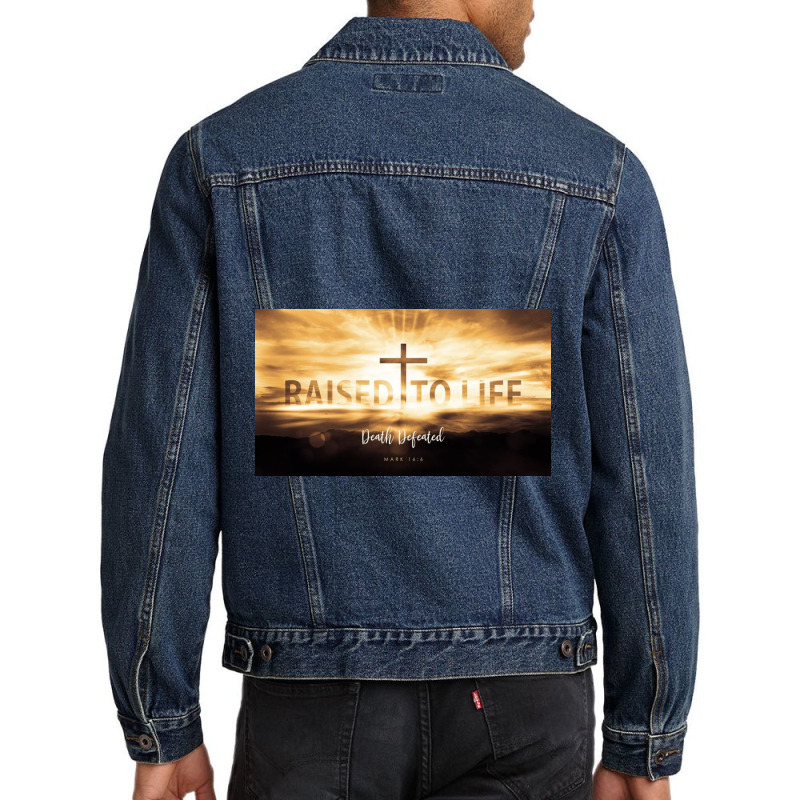 Raised To Life Easter Sunday Men Denim Jacket | Artistshot