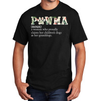 Pawma Noun A Woman Who Proudly Claims Her Children's Dogs As Her Grand Basic T-shirt | Artistshot