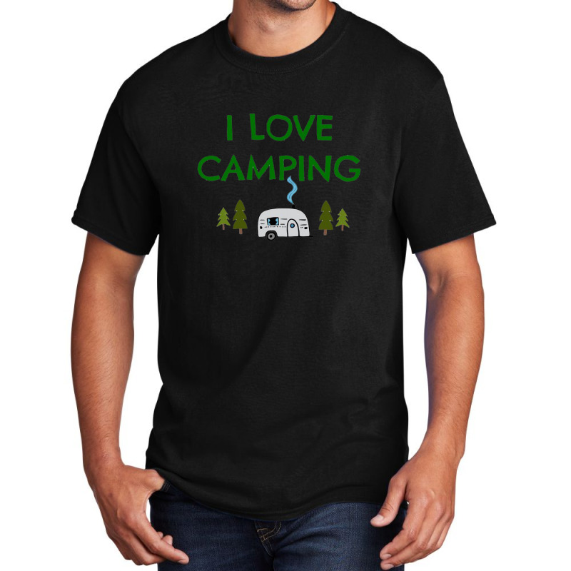 I Love Camping Basic T-shirt by hoainv | Artistshot