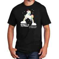 Totally Straight Funny Unicorn Basic T-shirt | Artistshot