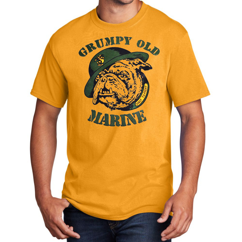 Grumpy Old Marine Basic T-shirt by Bogaya | Artistshot