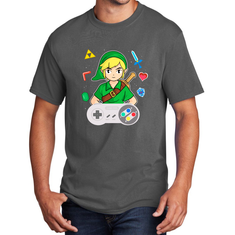 Console Link Basic T-shirt by douglasstencil | Artistshot