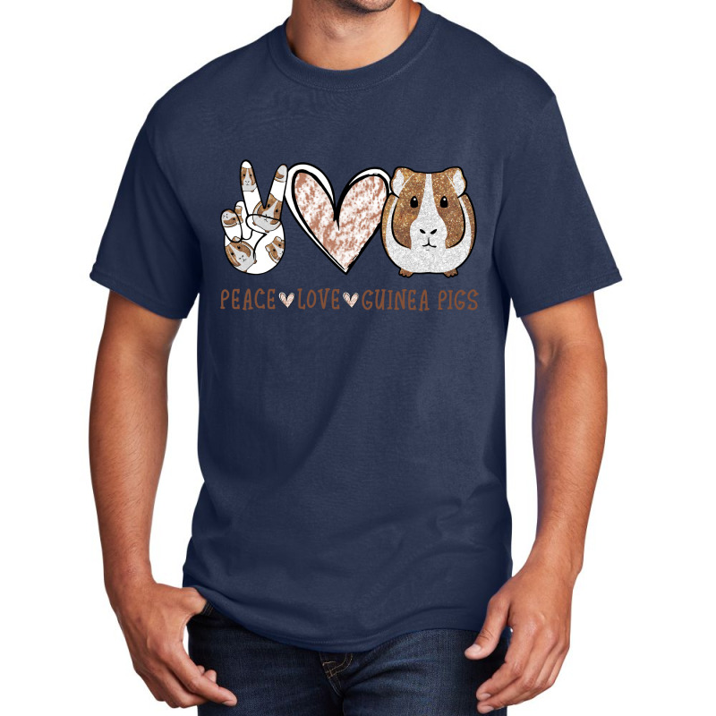 Peace Love Guinea Pigs Basic T-shirt | Artistshot