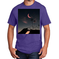 Night And Woman Basic T-shirt | Artistshot