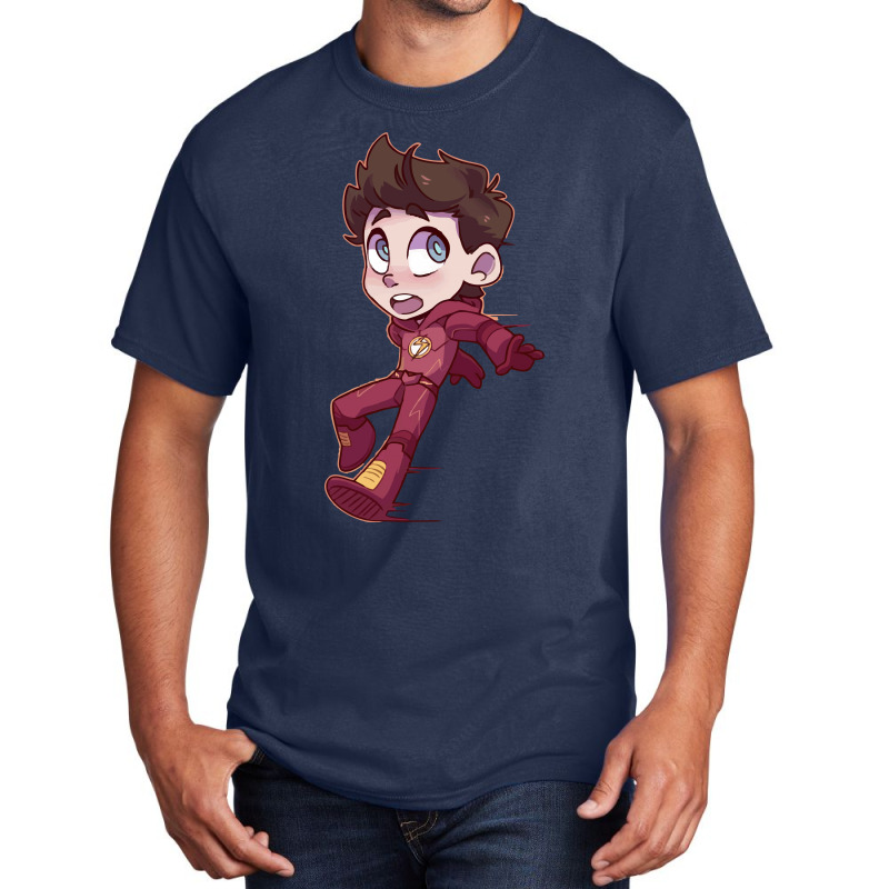 The Flash (low Poly) Zoomout Effect Basic T-shirt | Artistshot