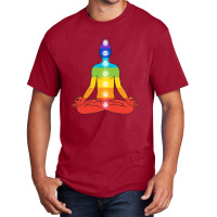 Meditating Man In Sitting Yoga Basic T-shirt | Artistshot