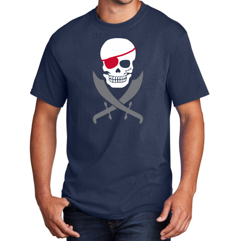 Pirate Skull Crossed Swords Funny Basic T-shirt | Artistshot