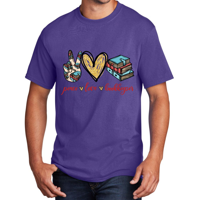 Peace Love Bookkeeper Basic T-shirt by vip.pro123 | Artistshot