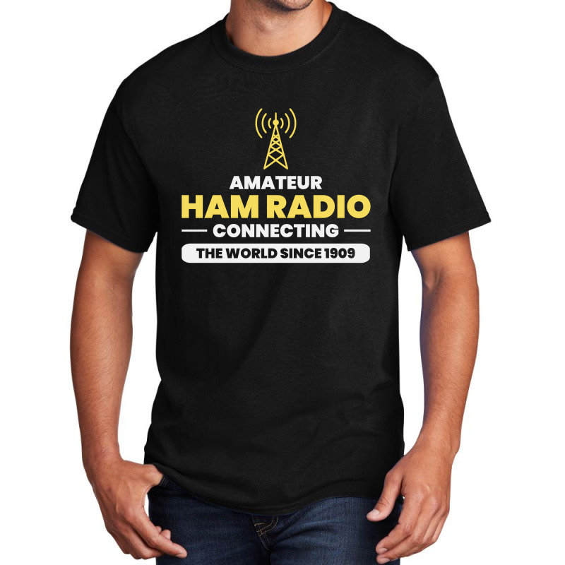 Amateur Ham Radio Operator Dad Grandpa Funny Gift Basic T-shirt by Tasteful Tees | Artistshot