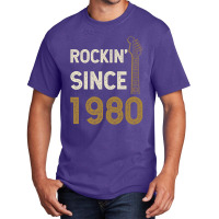 Gift For 40 Year Old: Classic Rock 1980 40th Birthday Basic T-shirt | Artistshot