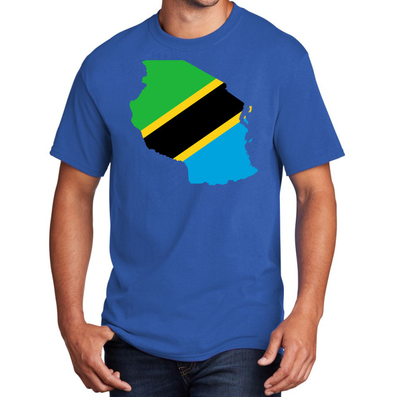 Tanzania Flag Map Basic T-shirt | Artistshot