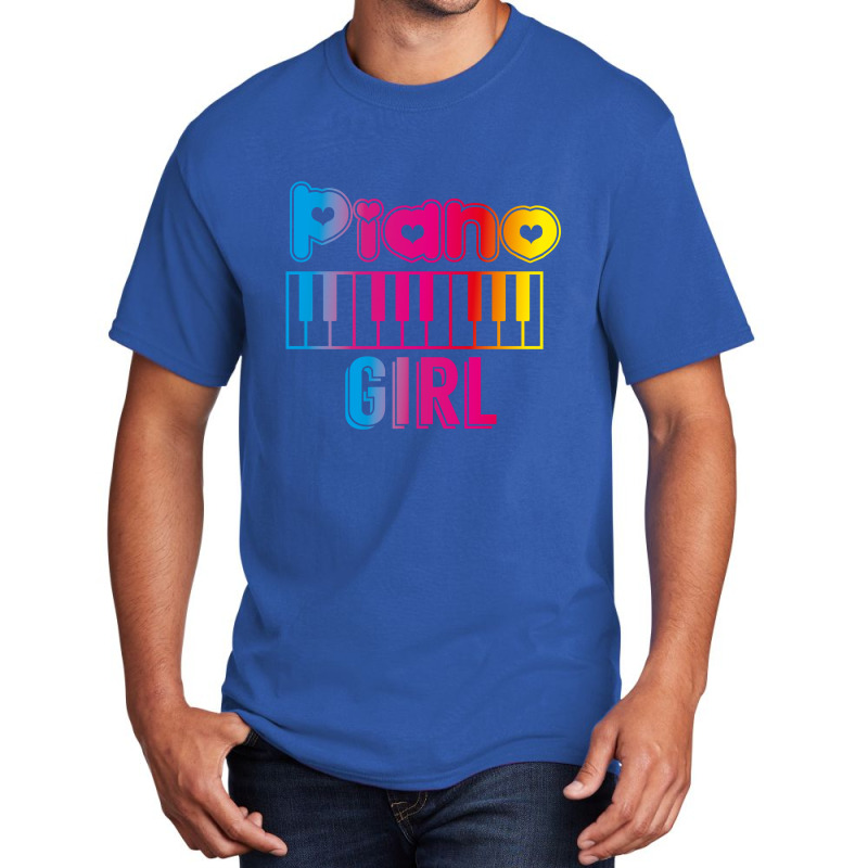 Piano Girl Basic T-shirt by rardesign | Artistshot