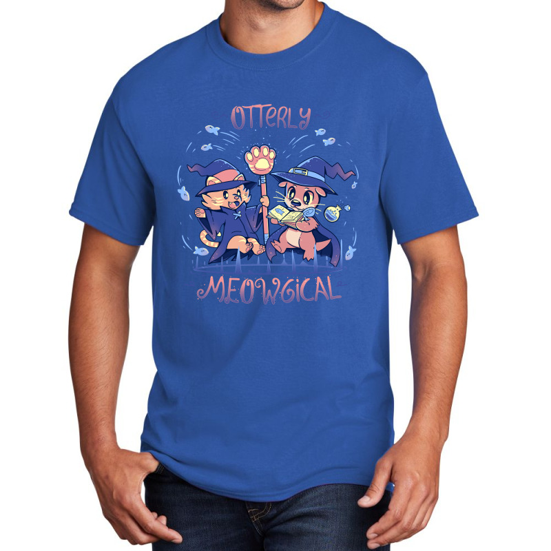 Otterly Meowgical Basic T-shirt | Artistshot