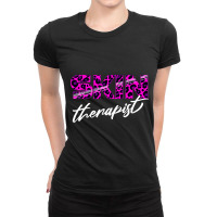 Skin Therapist Leopard Skin Care Cosmetology Esthe Ladies Fitted T-shirt | Artistshot