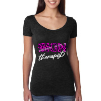 Skin Therapist Leopard Skin Care Cosmetology Esthe Women's Triblend Scoop T-shirt | Artistshot