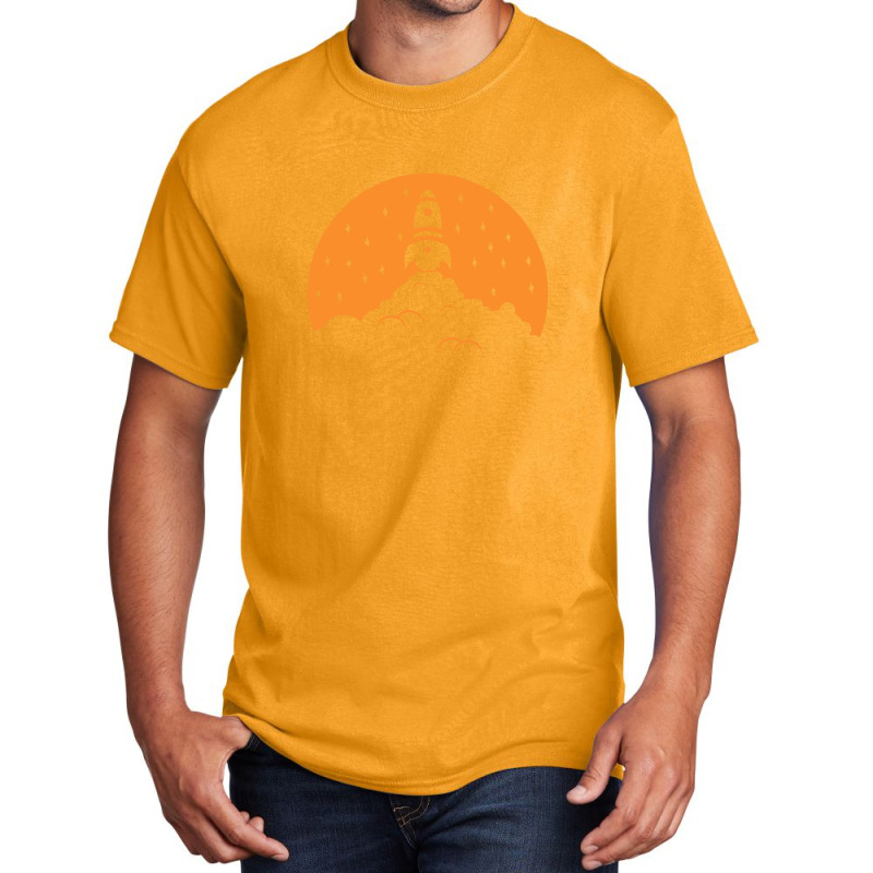 Rocket Launch Orange Basic T-shirt | Artistshot