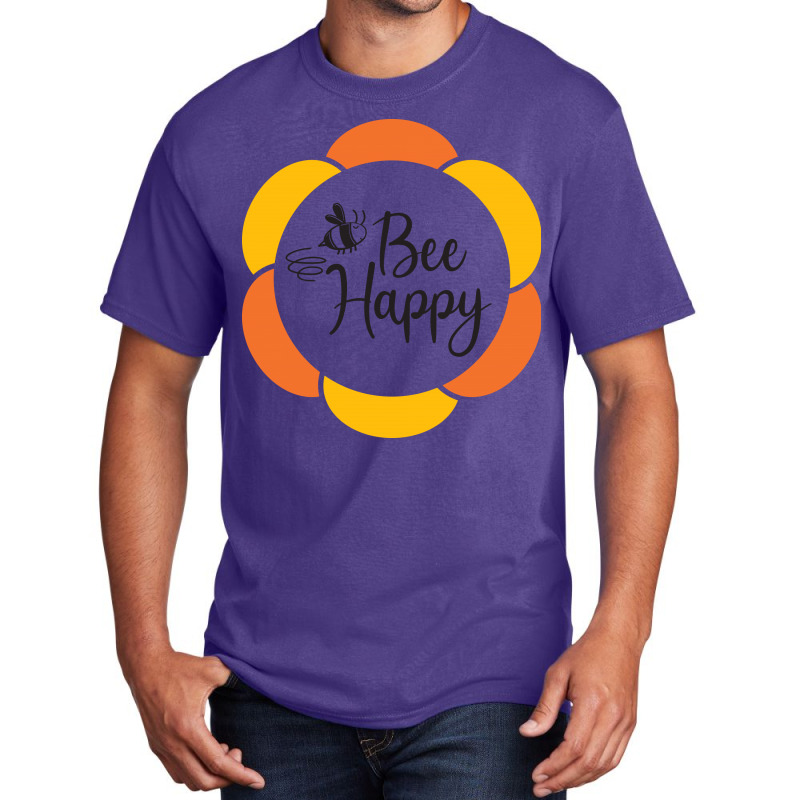 Bee Happy Basic T-shirt | Artistshot