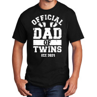 Official Dad Of Twins 2021 T Shirt Basic T-shirt | Artistshot