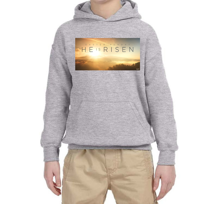 Holy Week And Easter Services,  Easter Sunday He Is Risen Youth Hoodie | Artistshot