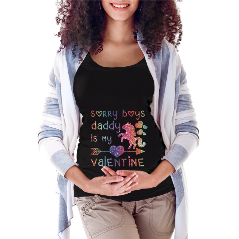 Sorry Boys Daddy Is My Valentine Valentines Day Un Maternity Scoop Neck T-shirt by KatanaFarkas | Artistshot