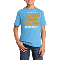 Never Underestimate The Strength Of A Childhood Cancer Warrior Basic Youth T-shirt | Artistshot