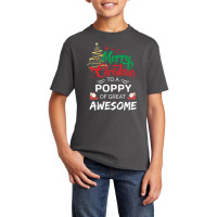 Merry Christmas To A Poppy Of Great Awesome Basic Youth T-shirt | Artistshot