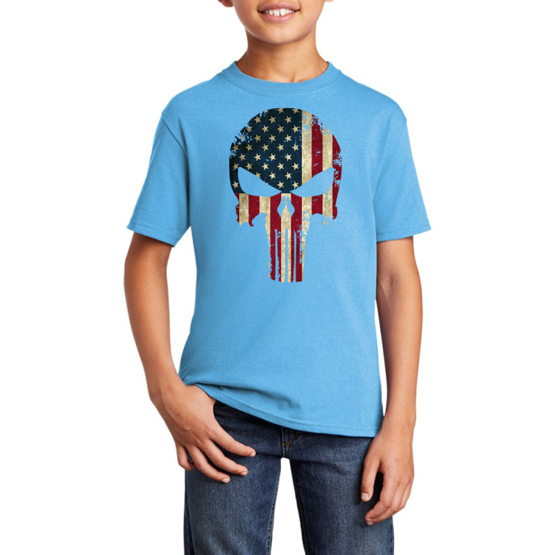 The Punisher American Flag Basic Youth T-shirt | Artistshot