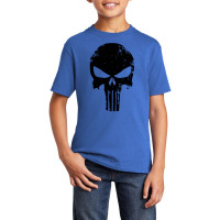 The Punisher Skull Black Basic Youth T-shirt | Artistshot