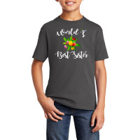 World's Best Sister With Flowers. Basic Youth T-shirt | Artistshot