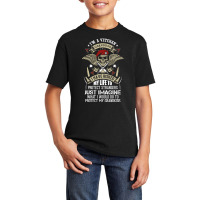 I'm A Veteran Granddad T Shirt Basic Youth T-shirt | Artistshot