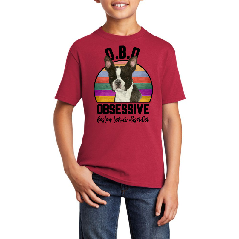 Obsessive Boston Terrier Disorder For Light Basic Youth T-shirt by autlu2024 | Artistshot