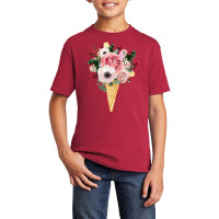 Flower Ice Cream Basic Youth T-shirt | Artistshot