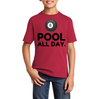 Pool All Day Basic Youth T-shirt | Artistshot