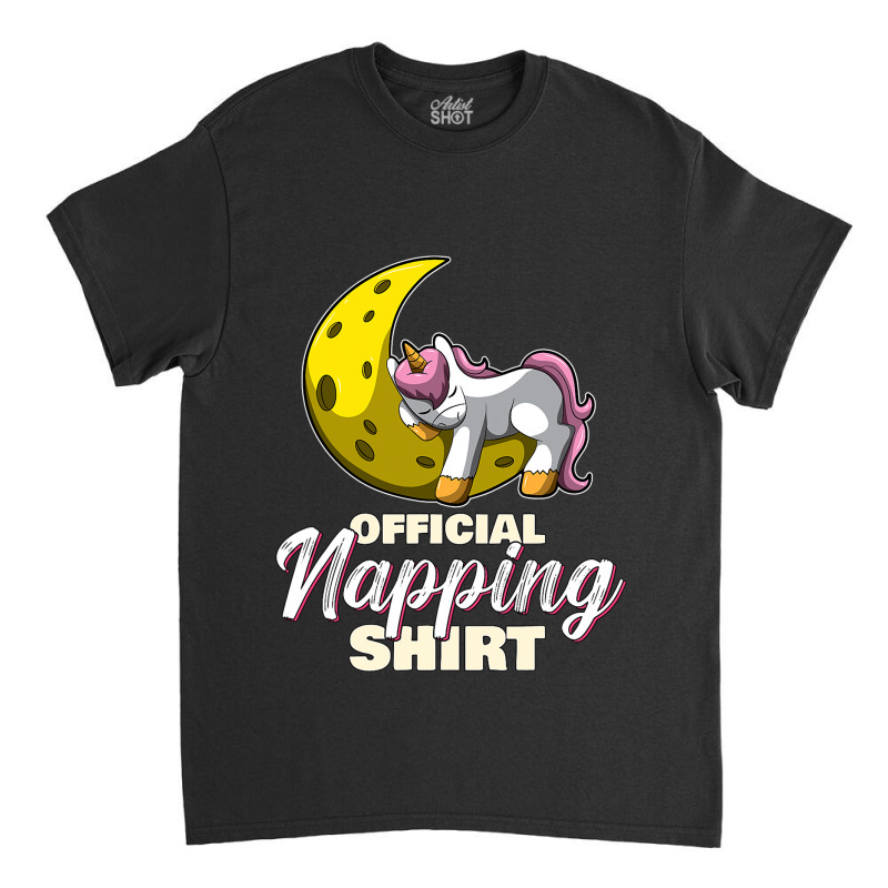 Sleeping Unicorn Nap Time Official Napping Classic T-shirt by ClementePare | Artistshot