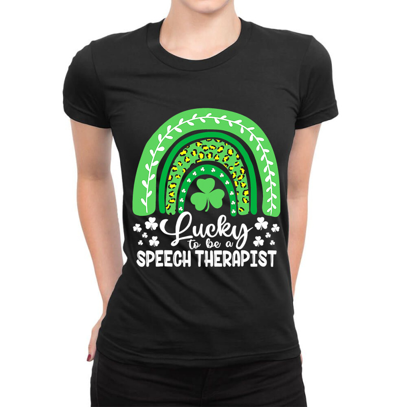 Speech Therapist St. Patricks Day Slp St. Pats Day Ladies Fitted T-Shirt by GiovayPool | Artistshot