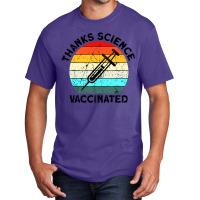 Thanks Science Vaccinated Basic T-shirt | Artistshot