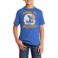 Halloween Costume This September Girl Loves Halloween Basic Youth T-shirt | Artistshot