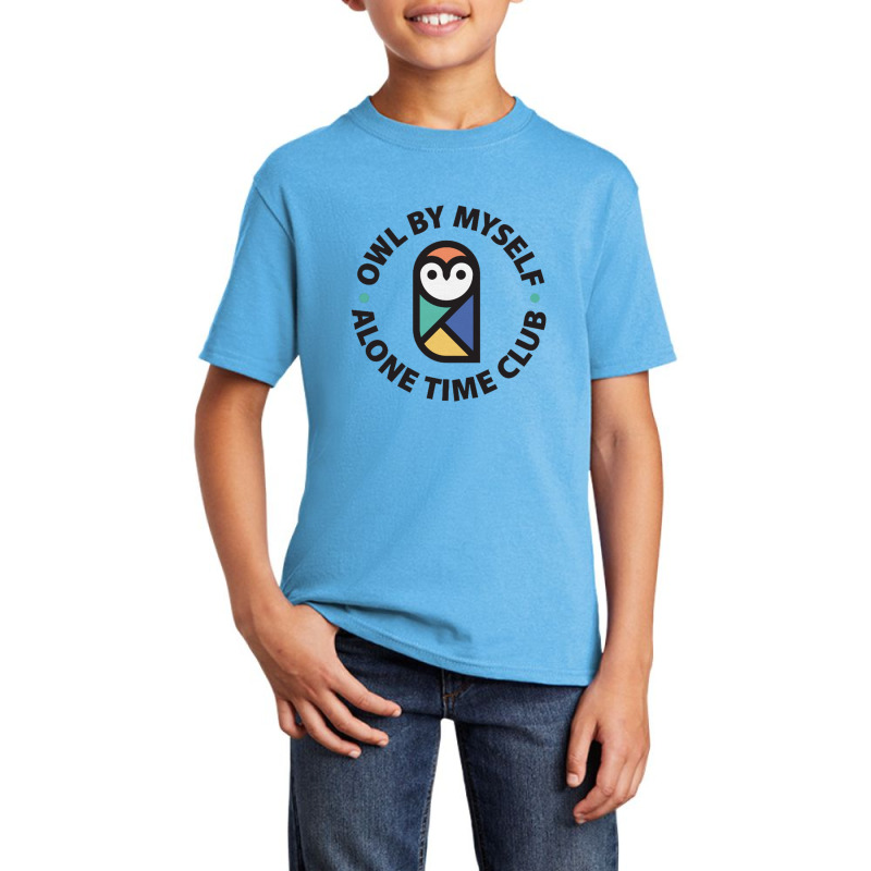 Owl By Myself Alone Time Club Basic Youth T-shirt | Artistshot