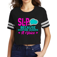 Slp Voive Speech Therapist Speech Language Patholo Scorecard Crop Tee | Artistshot