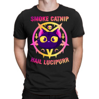 Smoke Catnip Hail Lucipurr Funny Satanic Cat Kitty T-shirt | Artistshot